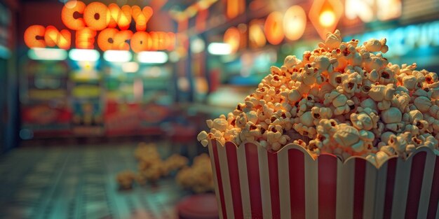 du pop-corn dans un cinéma génératif