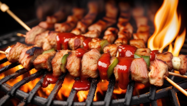 du shish kebab au barbecue