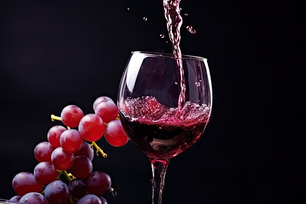 du vin rouge versé dans un verre