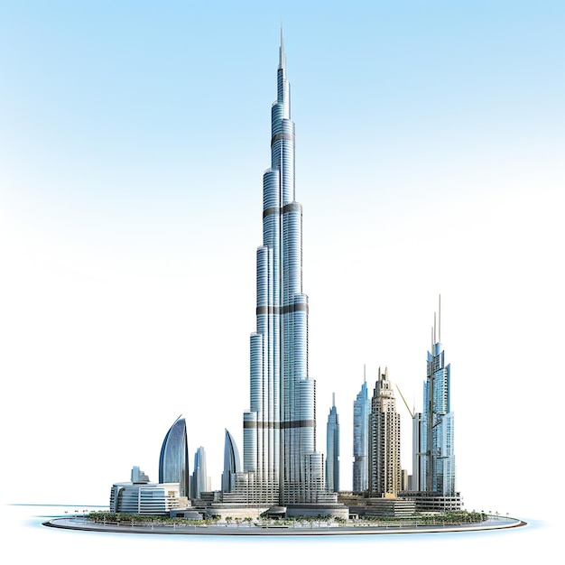 Dubai Burj Khalifa tour gratte-ciel à Dubaï Émirats arabes unis points de repère isolés