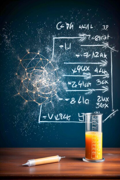 Éducation chimique Une représentation illustrée IA générative
