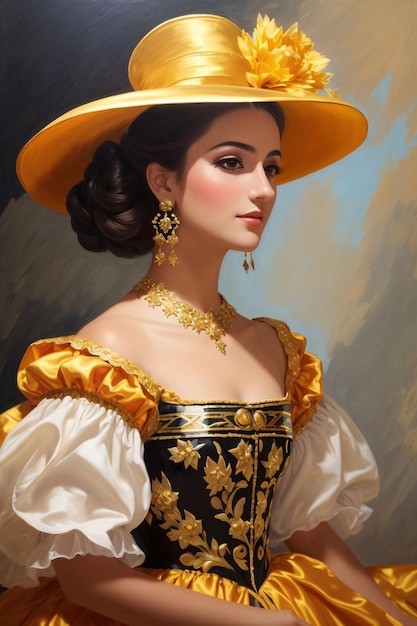 La duchesse d'Espagne Peinture à l'huile Illustration