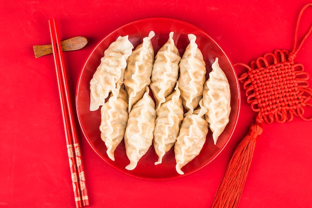 Dumplings for Chinese Spring Festival Chinese Grande chance bénédiction