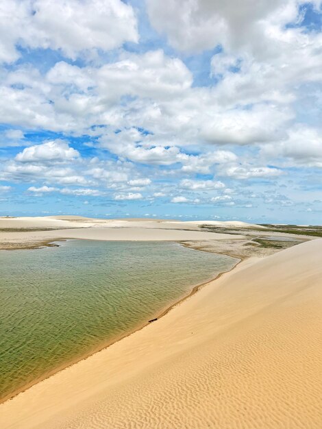 Photo dunas areia praia lago de chuva