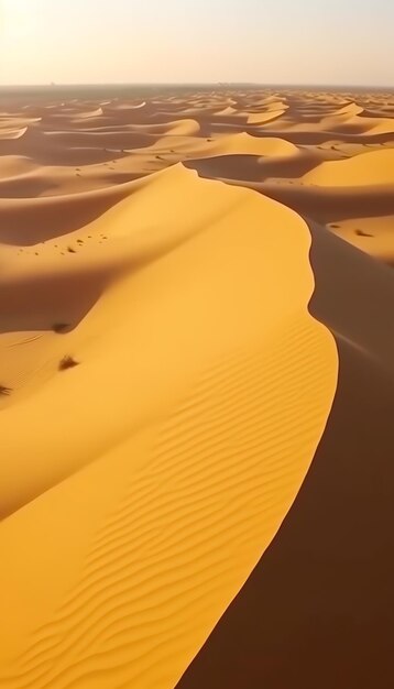 une dune de sable avec un ciel bleu