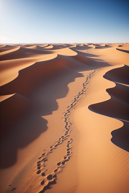 Une dune de sable dans le désert du sahara