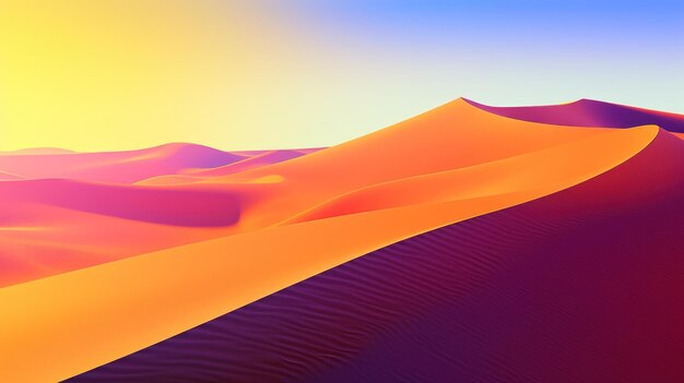 Photo une dune de sable dans le désert