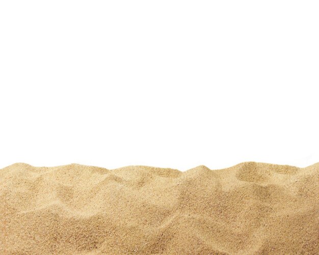 Photo une dune de sable avec un fond blanc