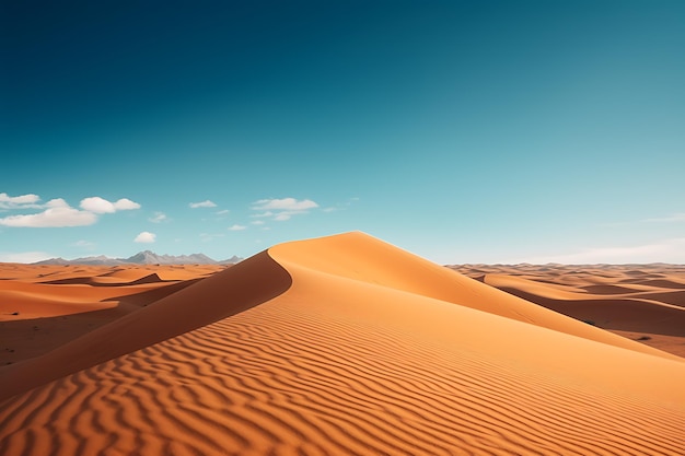 Dune de sable paisible Dessert comme paysage panoramique