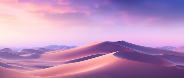 Les dunes de lavande au crépuscule serein