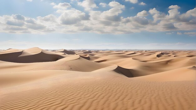 des dunes de sable avec un ciel nuageux