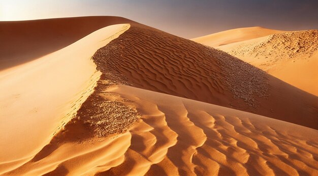 dunes de sable dans le désert désert avec sable désert scène désertique avec sable sable au désert