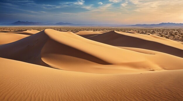 dunes de sable dans le désert désert avec sable désert scène désertique avec sable sable au désert