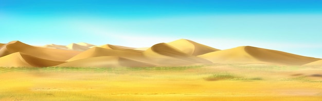 Dunes de sable dans l'illustration du désert