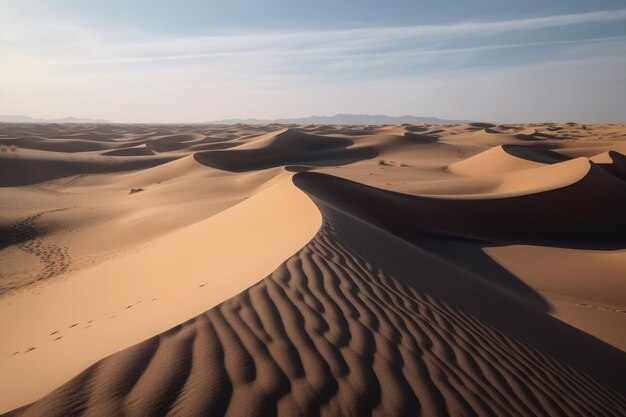 Dunes de sable dans un paysage désertique Generative AI