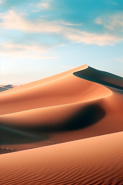 Des dunes de sable dans le paysage désertique