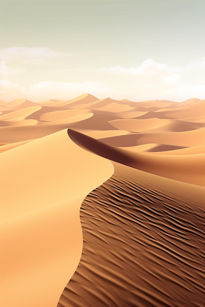 Des dunes de sable dans le paysage désertique