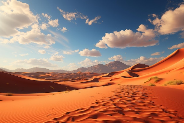 Photo les dunes de sable d'erg chebbi dans le désert du sahara au maroc photo de haute qualité