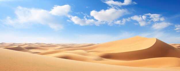 Des dunes de sable paysage désertique génératif ai