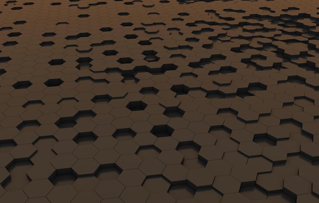 Duo ton hexagone texture de fond 3D illustration de rendu 3d abstrait futuriste