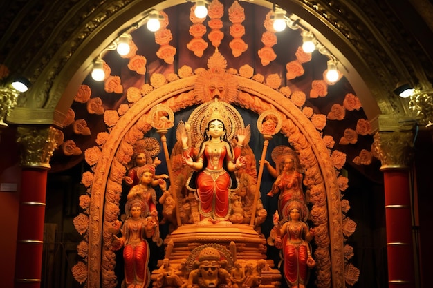 Durga Maa Pandal au festival Durga Puja de Calcutta