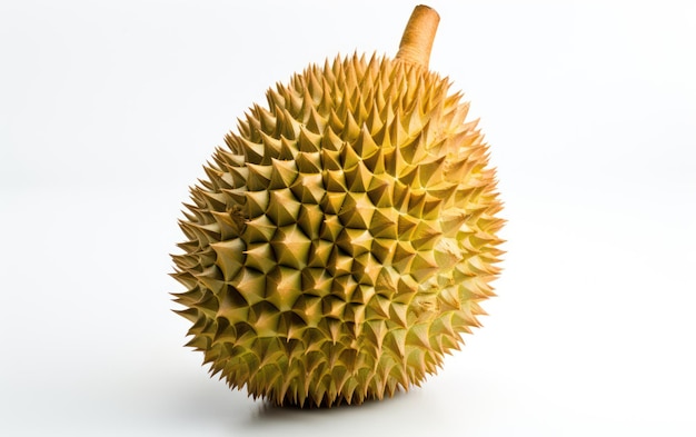 Durian frais isolé sur fond blanc