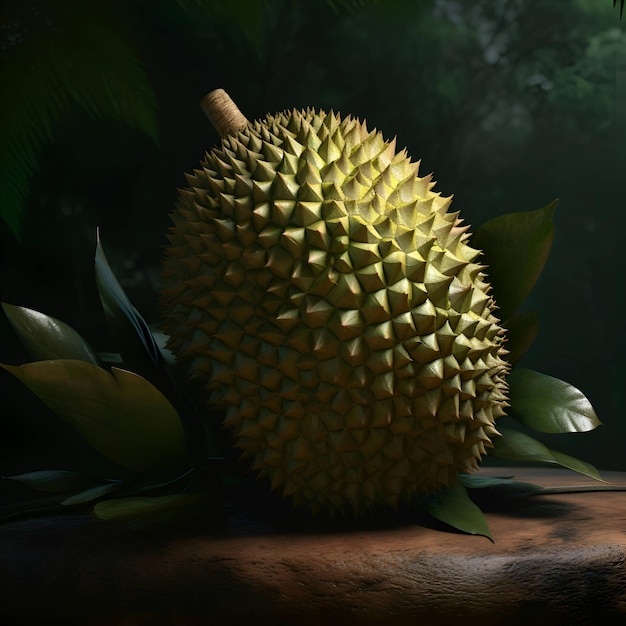 Durian fruit sur fond sombre Durian est le roi des fruits