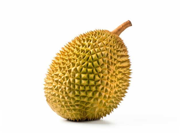 Un Durian isolé sur fond blanc