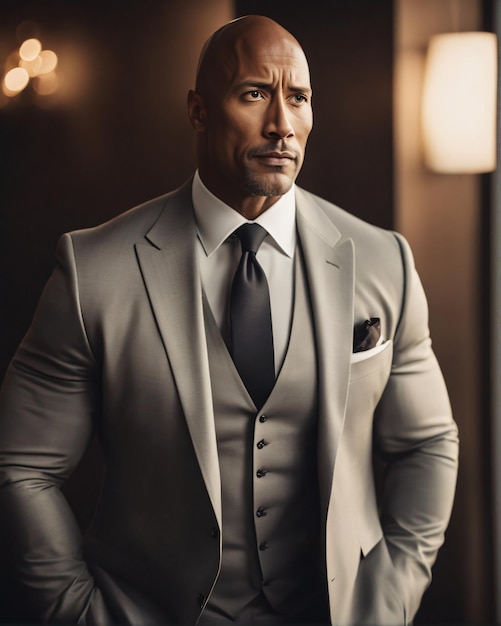 Dwayne Johnson en photo l'acteur américain