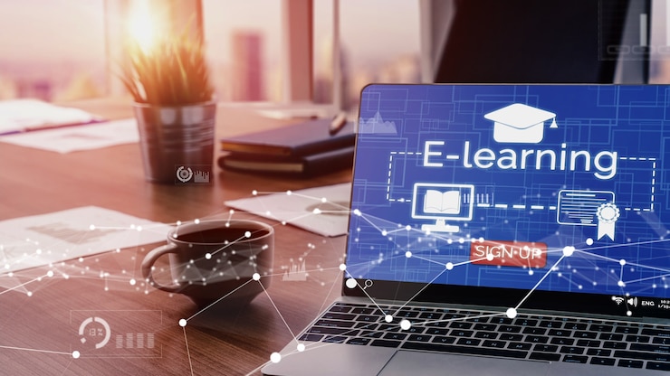 Photo e-learning pour étudiant et université conceptuel