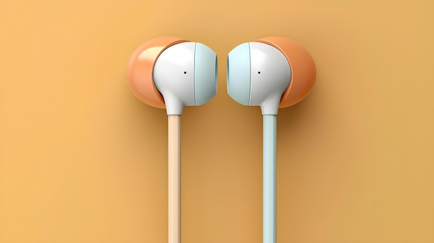 Earphone en arrière-plan isolé