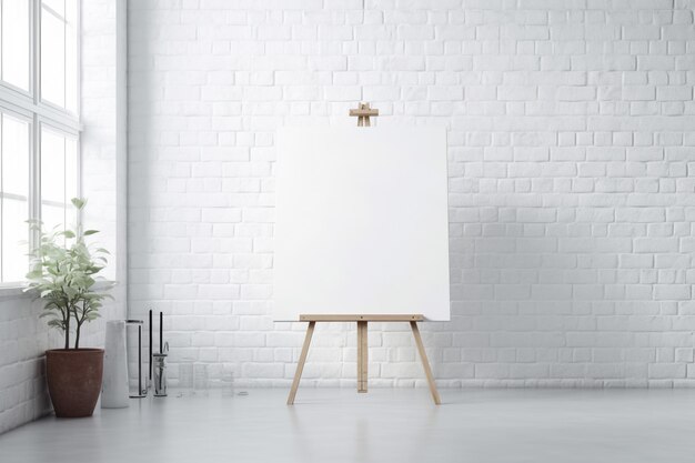 Easel à toile blanche