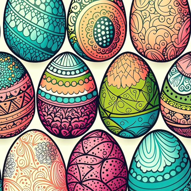 easter eggs motif