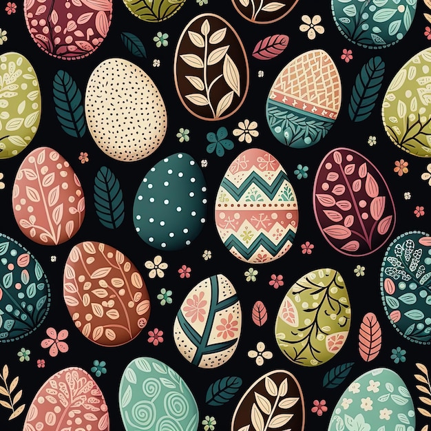 easter eggs motif