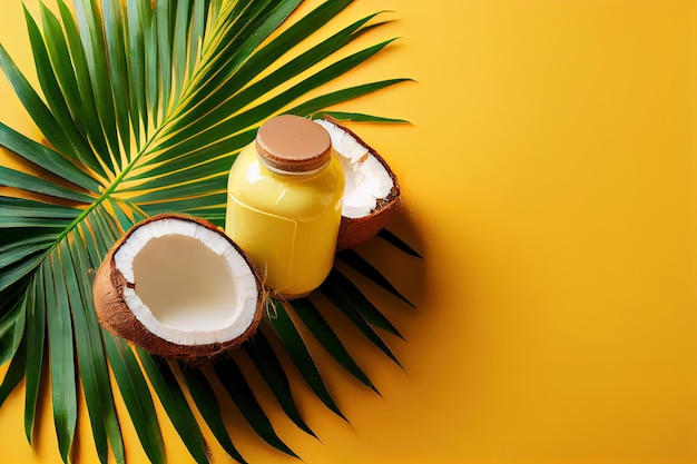 Eau de coco verte dans de la noix de coco naturelle à boire