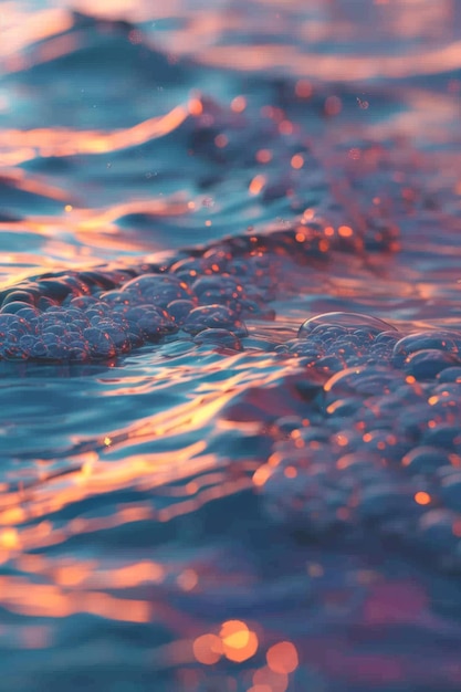 l'eau dans la piscine en gros plan IA générative