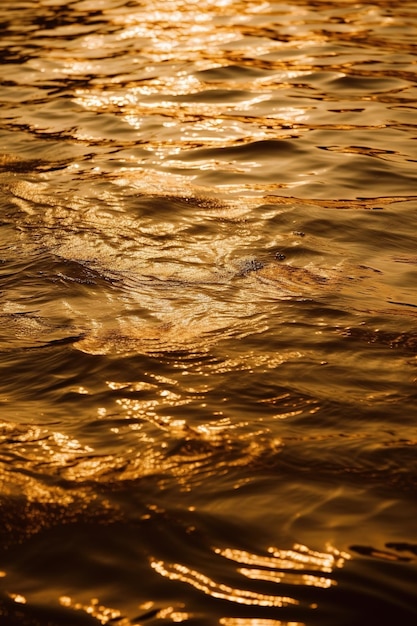 L'eau dorée de la mer