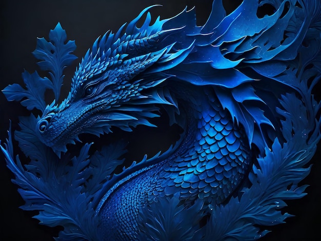 L'eau est magnifique et captivante. Dragon bleu.