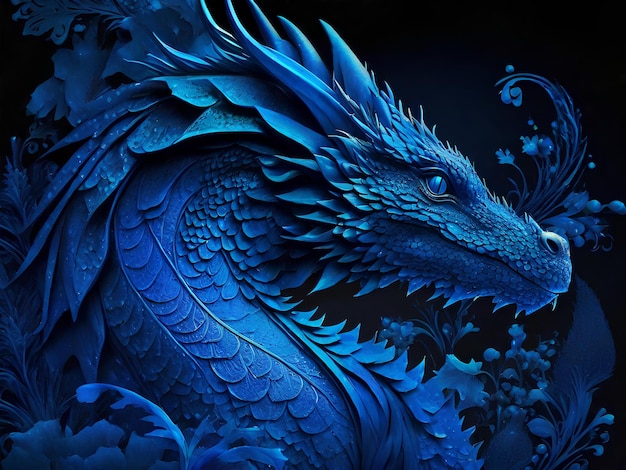 L'eau est magnifique et captivante. Dragon bleu.