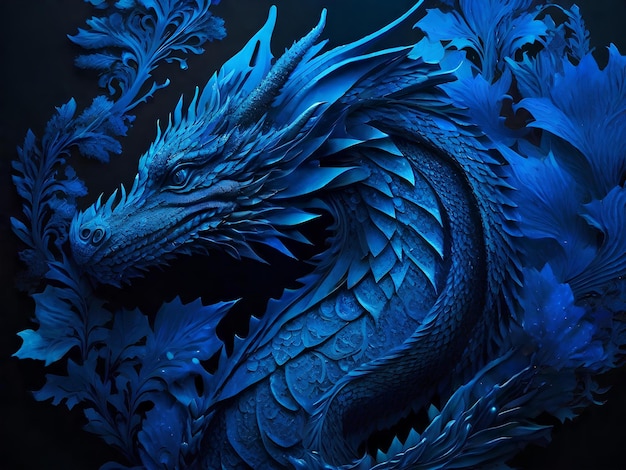 L'eau est magnifique et captivante. Dragon bleu.