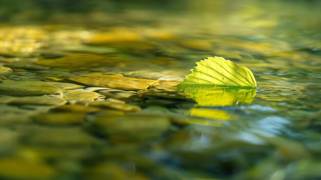 sur l'eau de la feuille verte l'eau nature goutte d'eau la feuille vert fond de la nature