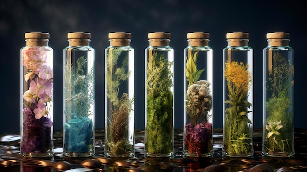 Eau minérale aux infusions de plantes