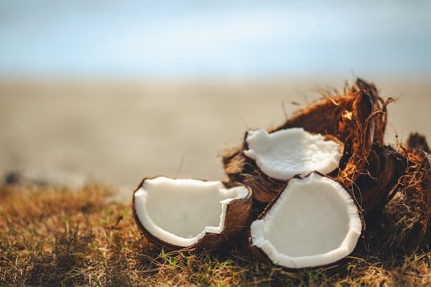 Photo eau de noix de coco blanche