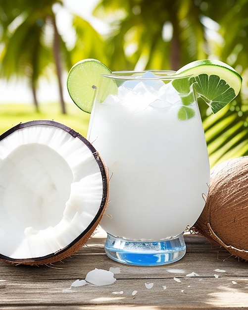 de l'eau de noix de coco délicieuse