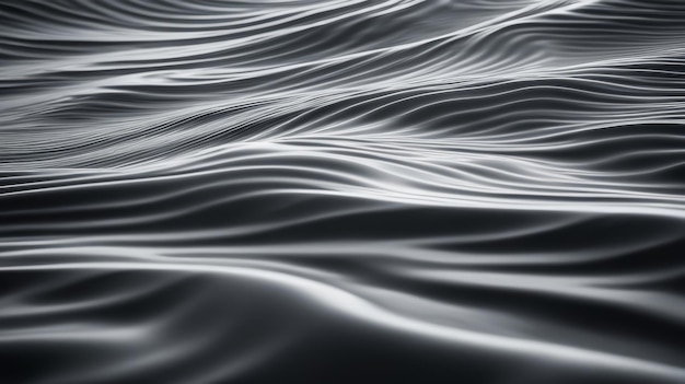 L'eau ondulée en noir et blanc