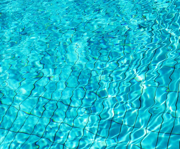 L'eau de la piscine fond clair jour d'été