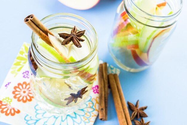 Eau de pomme infusée à la cannelle et à l'anis.