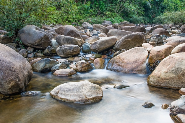 Eau qui coule sur les rochers