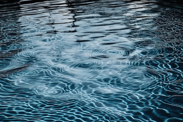 L'eau reflète le ciel et les nuages AI générative