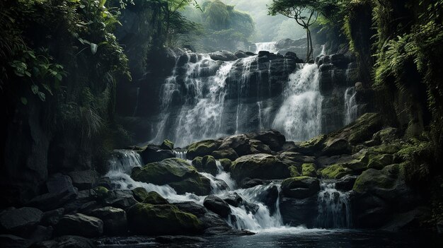 Les eaux sereines Solo Cascade isolée